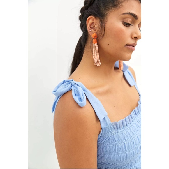 Anthropologie Smocked Cami Blue NWT Size XL - Picture 2 of 13